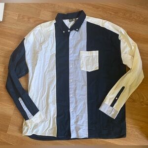 ASOS Blue and White Colorblock Shirt